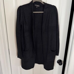 Barefoot Dreams Black Open Front Cardigan